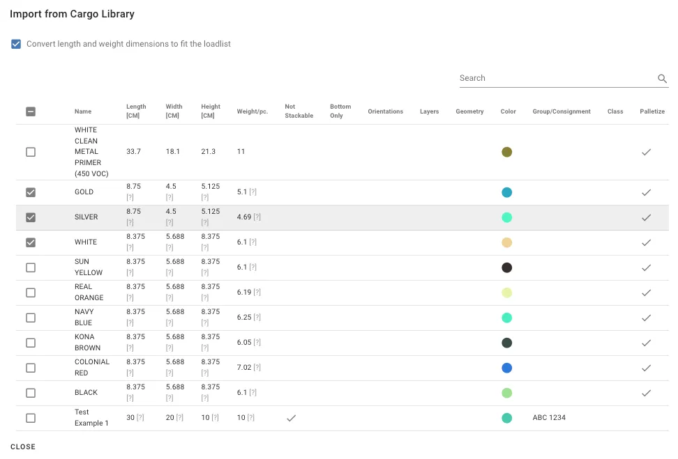 Import from Cargo Library